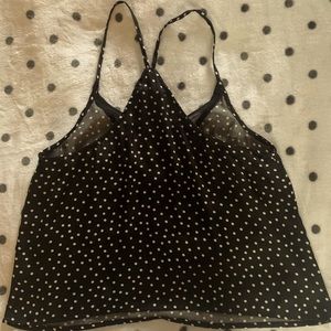 Black with white polkadots camisole
